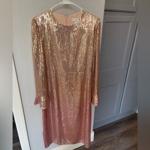New Rachel Parcel Rose Gold Dress Size Small